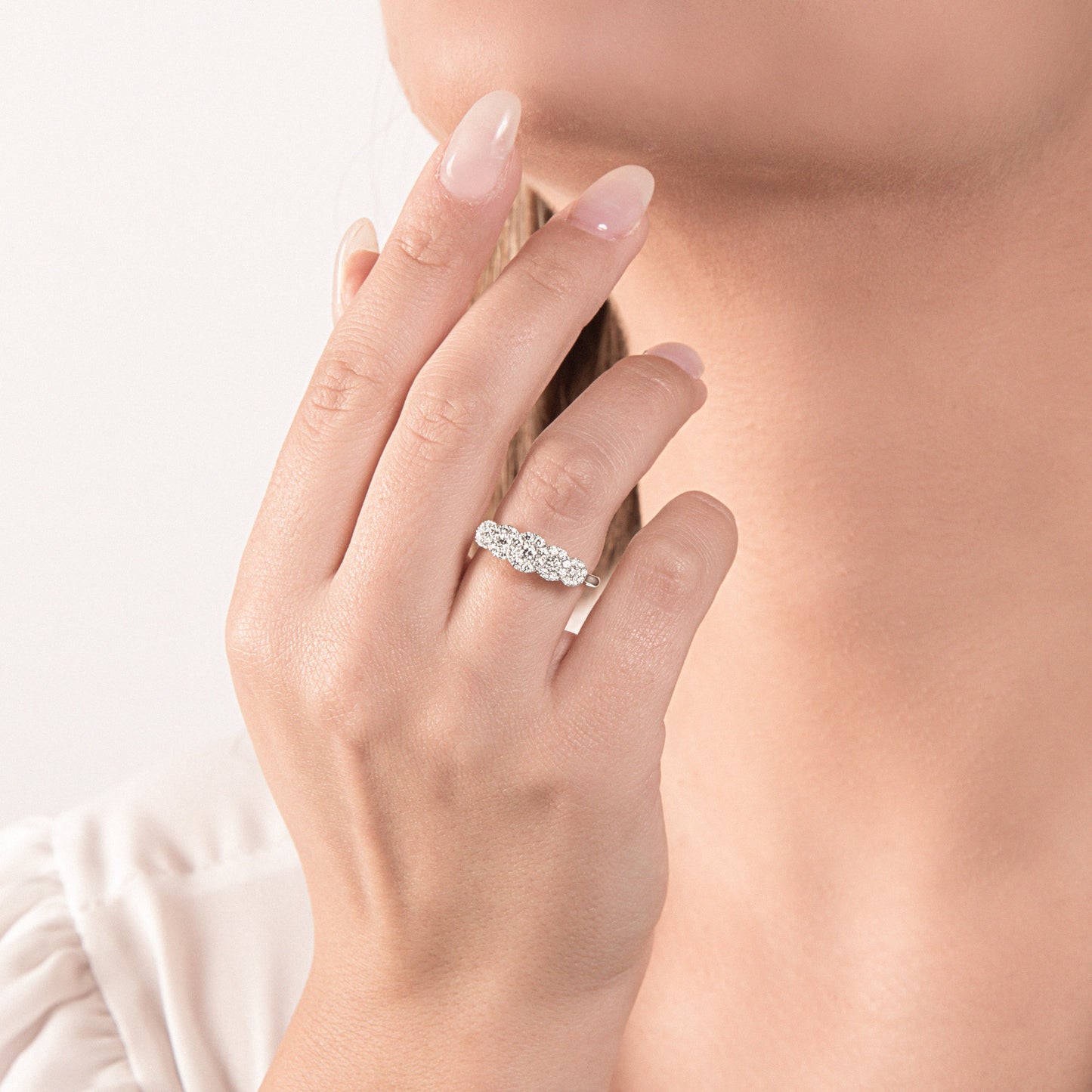 Anello Donna Mirco Visconti Fantasia Oro Bianco e Diamanti
