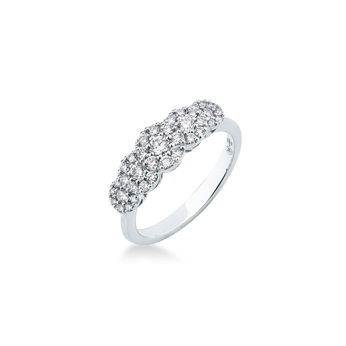 Anello Donna Mirco Visconti Fantasia Oro Bianco e Diamanti