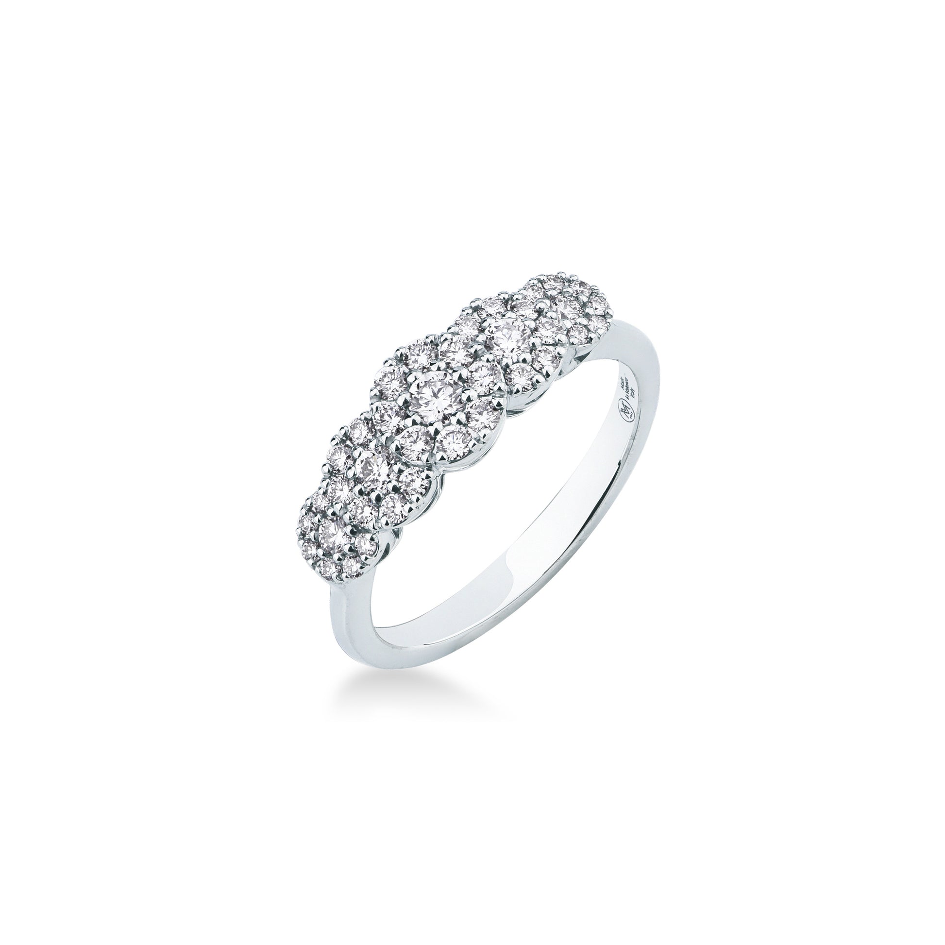 Anello Donna Mirco Visconti Fantasia Oro Bianco e Diamanti
