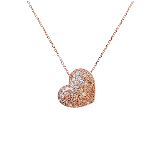 Collana Donna Bronzallure Cuore Pavè Champagne Bijoux WSBZ01200CHAMP