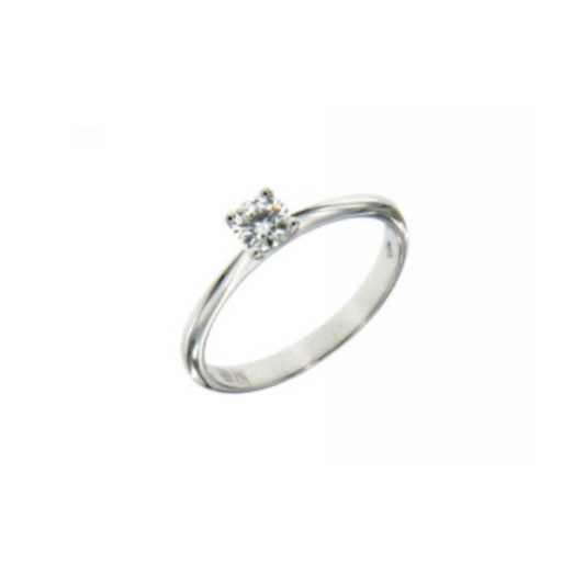Mirco Visconti Solitaire Ring in White Gold and Diamonds