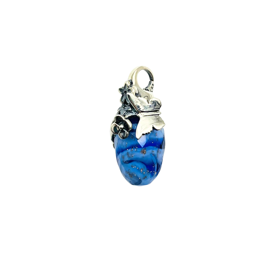Trollbeads Ciondolo Pendente Argento Primavera in Fiore Sfaccettato Blu