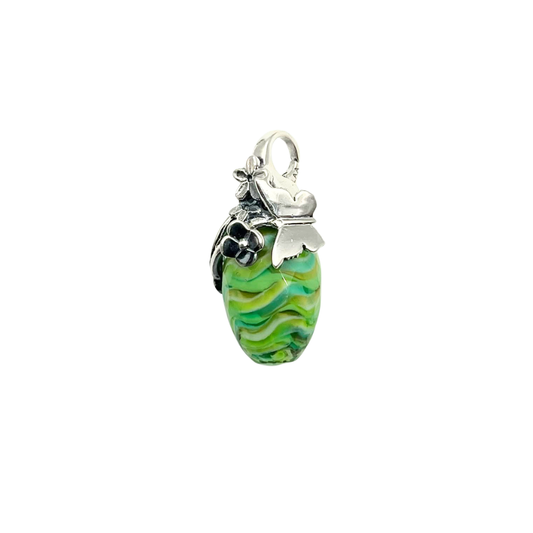 Trollbeads Ciondolo Pendente Argento Primavera in Fiore Sfaccettato Verde