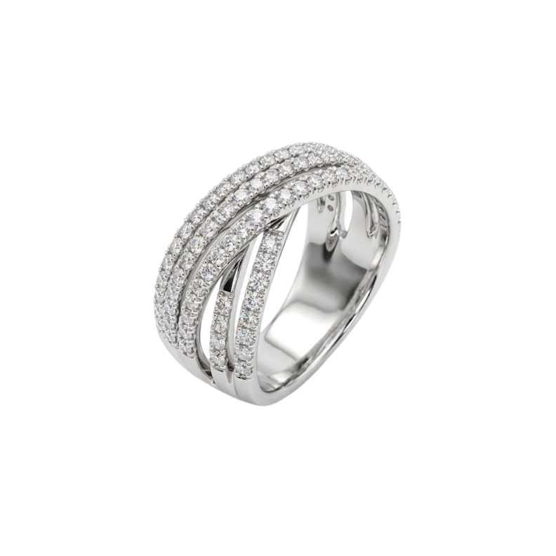 Anello Donna Mirco Visconti Fantasia Fascia Diamanti