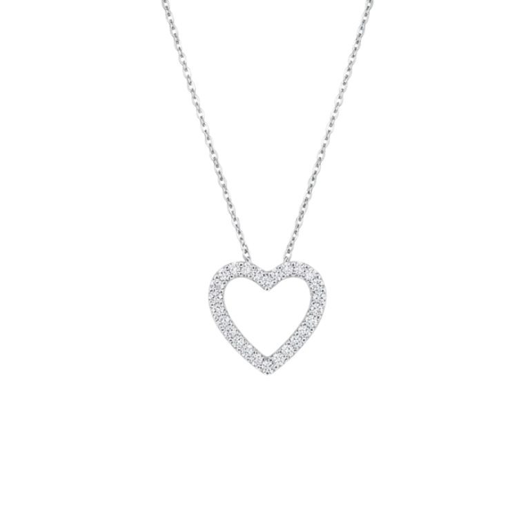 Collana Donna Mirco Visconti Cuore Oro Bianco Diamanti