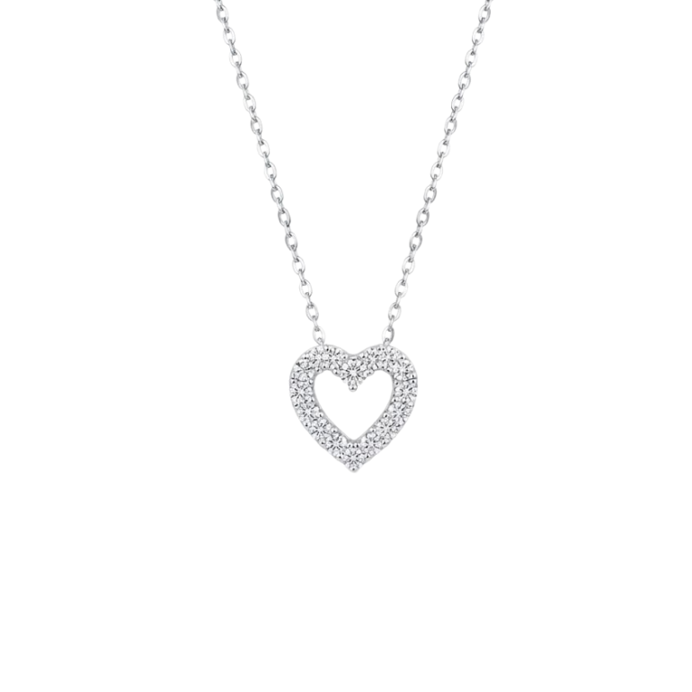 Collana Donna Mirco Visconti Cuore Oro Bianco Diamanti