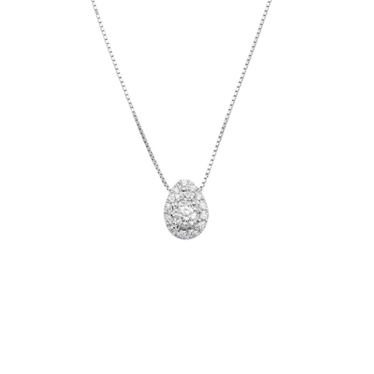 Collana Donna Mirco Visconti Trilogy Goccia Oro Bianco Diamanti
