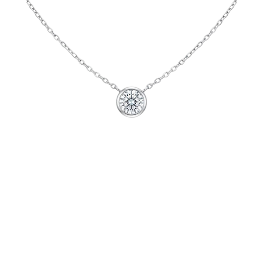 Collana Donna Punto Luce Oro bianco Diamanti Ct.0,24