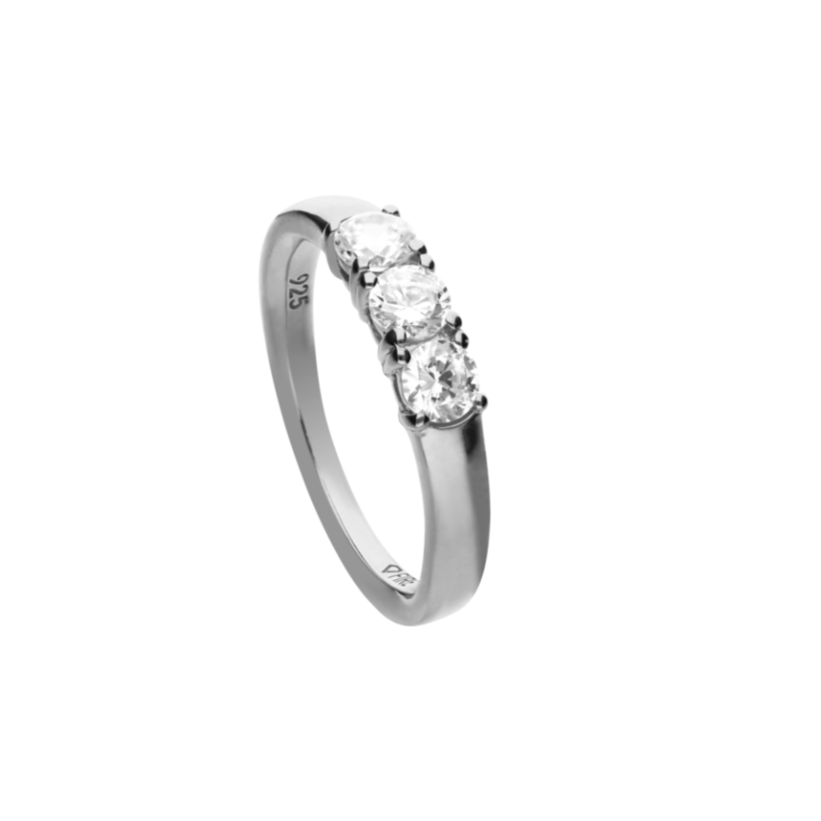 Anello Diamonfire Argento Brilliant Trilogy