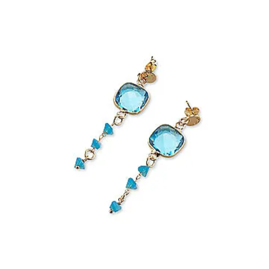 Orecchini Sovrani Bijoux Cristal Magique Azzurri J7750