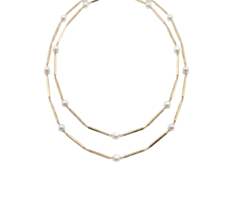 Collana Donna Oro Giallo Perle