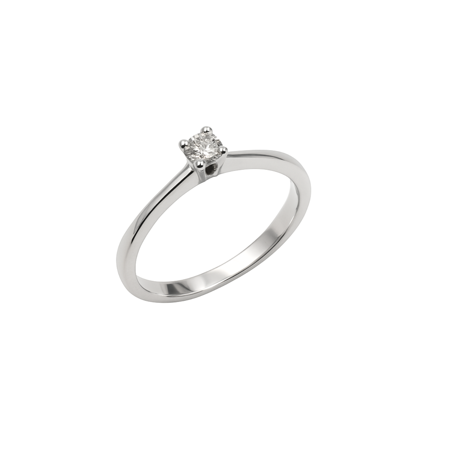 Anello Mirco Visconti Solitario Oro bianco e Diamanti