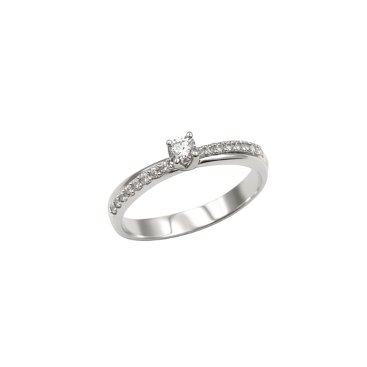 Anello Mirco Visconti Solitario Oro bianco Diamanti