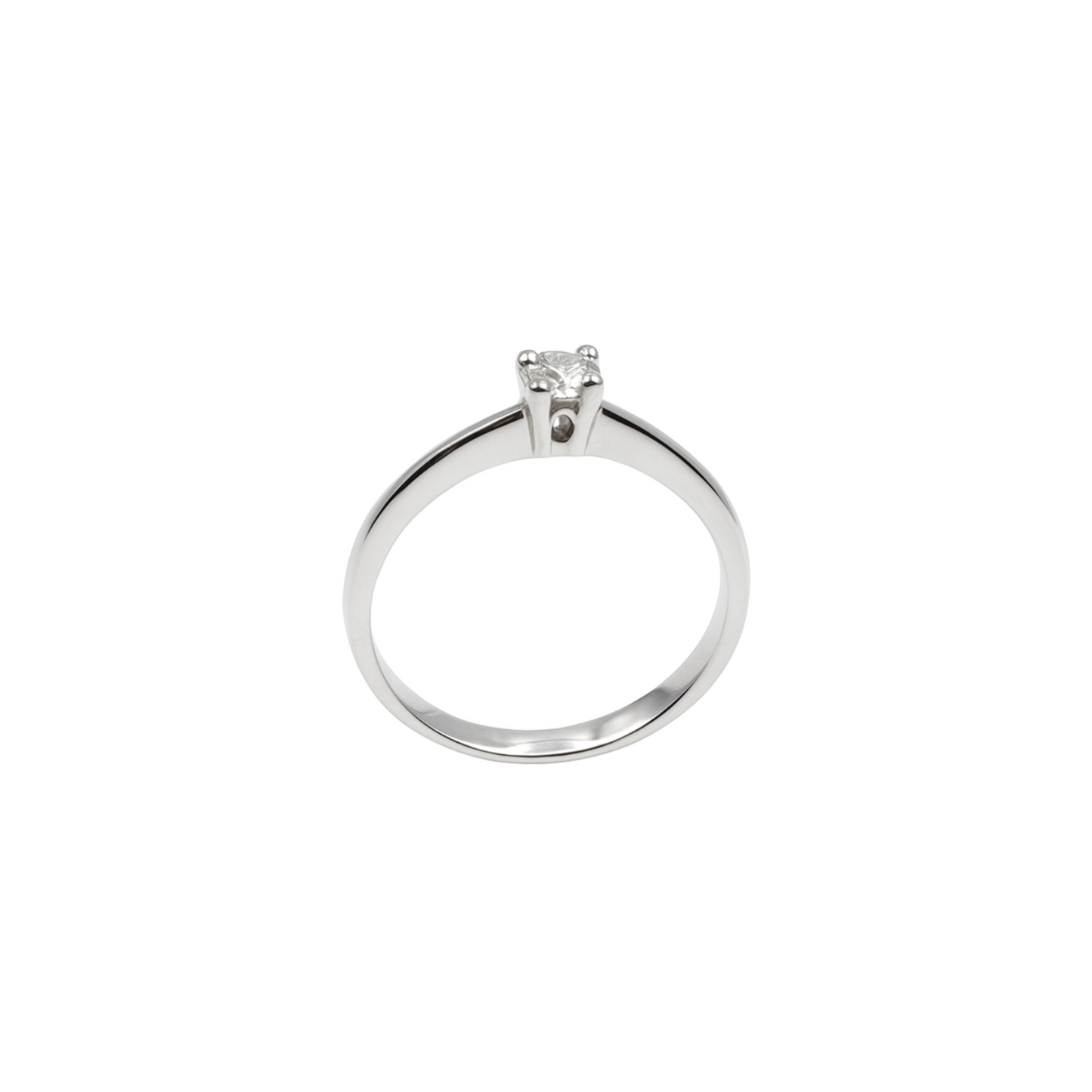 Anello Mirco Visconti Solitario Oro bianco e Diamanti
