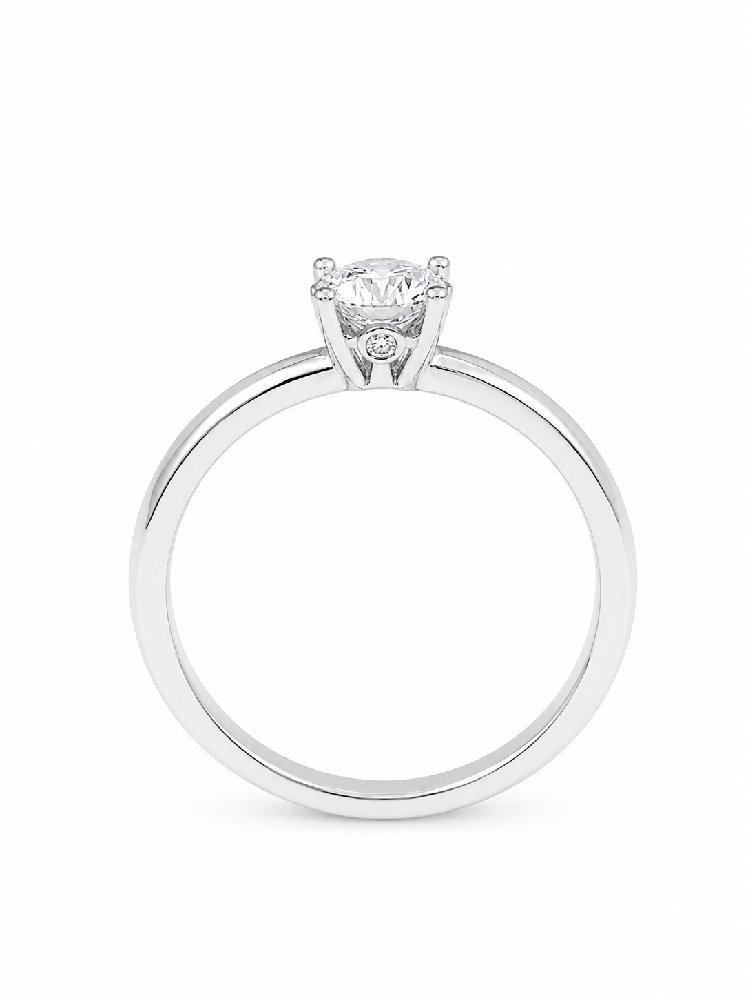 Anello Solitario Oro Bianco Diamanti Ct. 0,52 F SI1