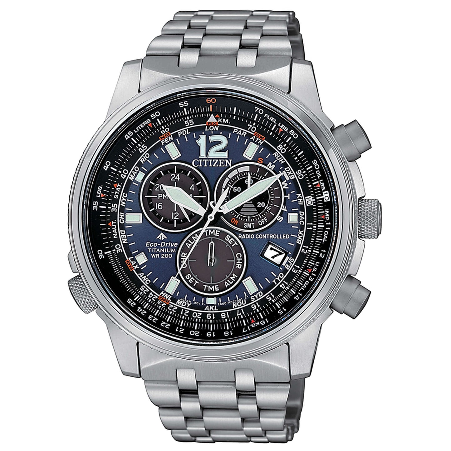 Orologio Uomo Citizen Crono Pilot Super Titanio CB5850-80L