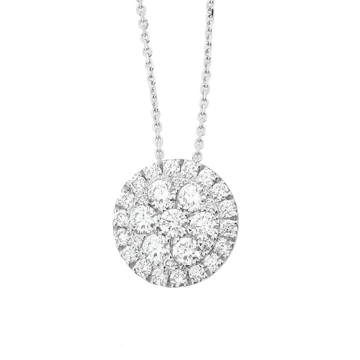 Women's Necklace Point of Light Pavè White Gold and Golay Diamonds