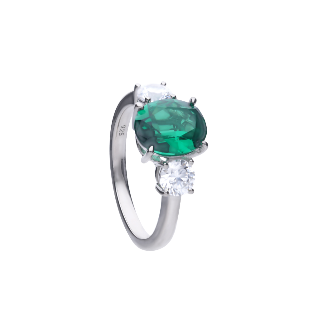 Anello Diamonfire Argento Royal zircone verde