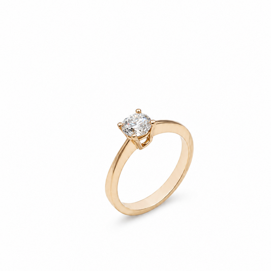 Anello Solitario Oro Rosa Diamanti Ct. 0,70 E SI1