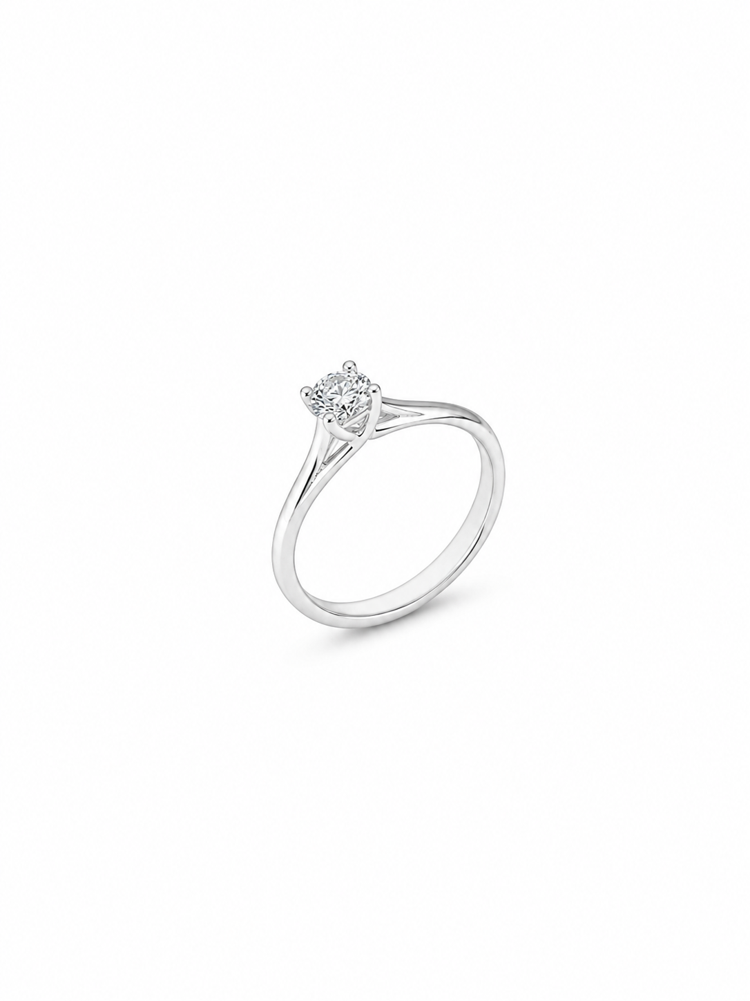 Anello Solitario Oro Bianco Diamanti Ct. 0,40 G SI1