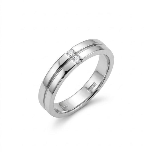 Anello Oro bianco Diamanti Fantasia