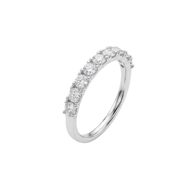 Anello Donna Fantasia Fedina Oro bianco Diamanti Ct.0,80