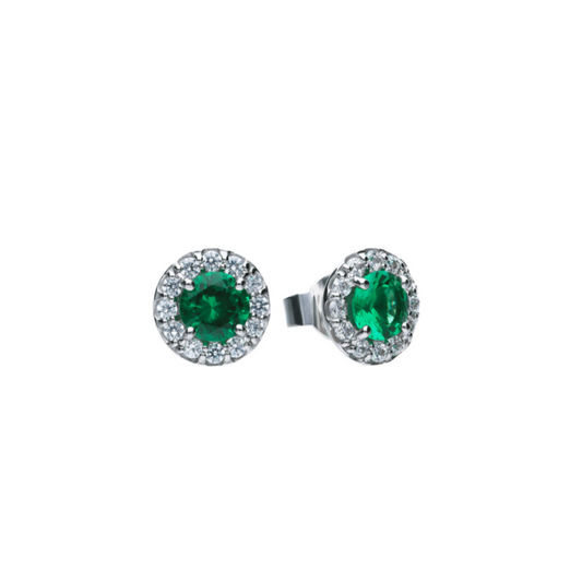 Orecchini Diamonfire argento e zirconi Pietra Verde