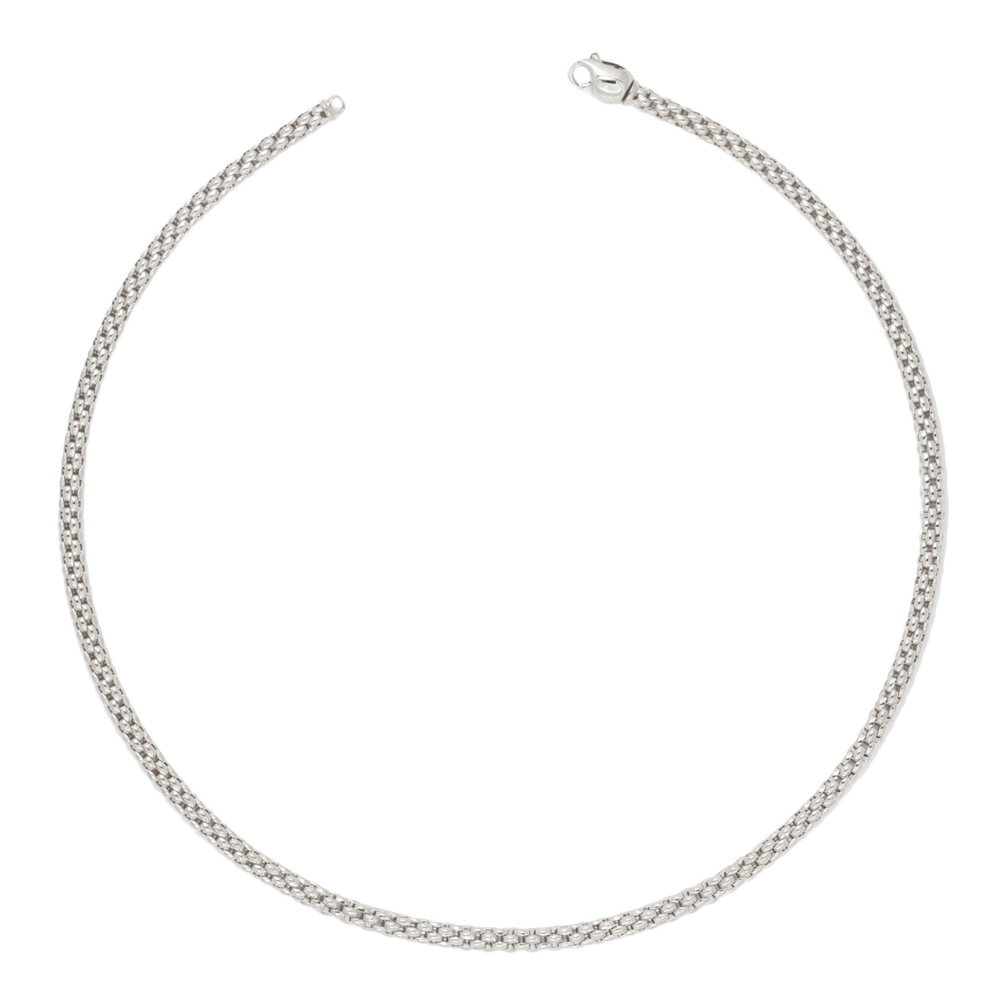 collana fope oro bianco 18 carati chiusura moschettone 610C bianco