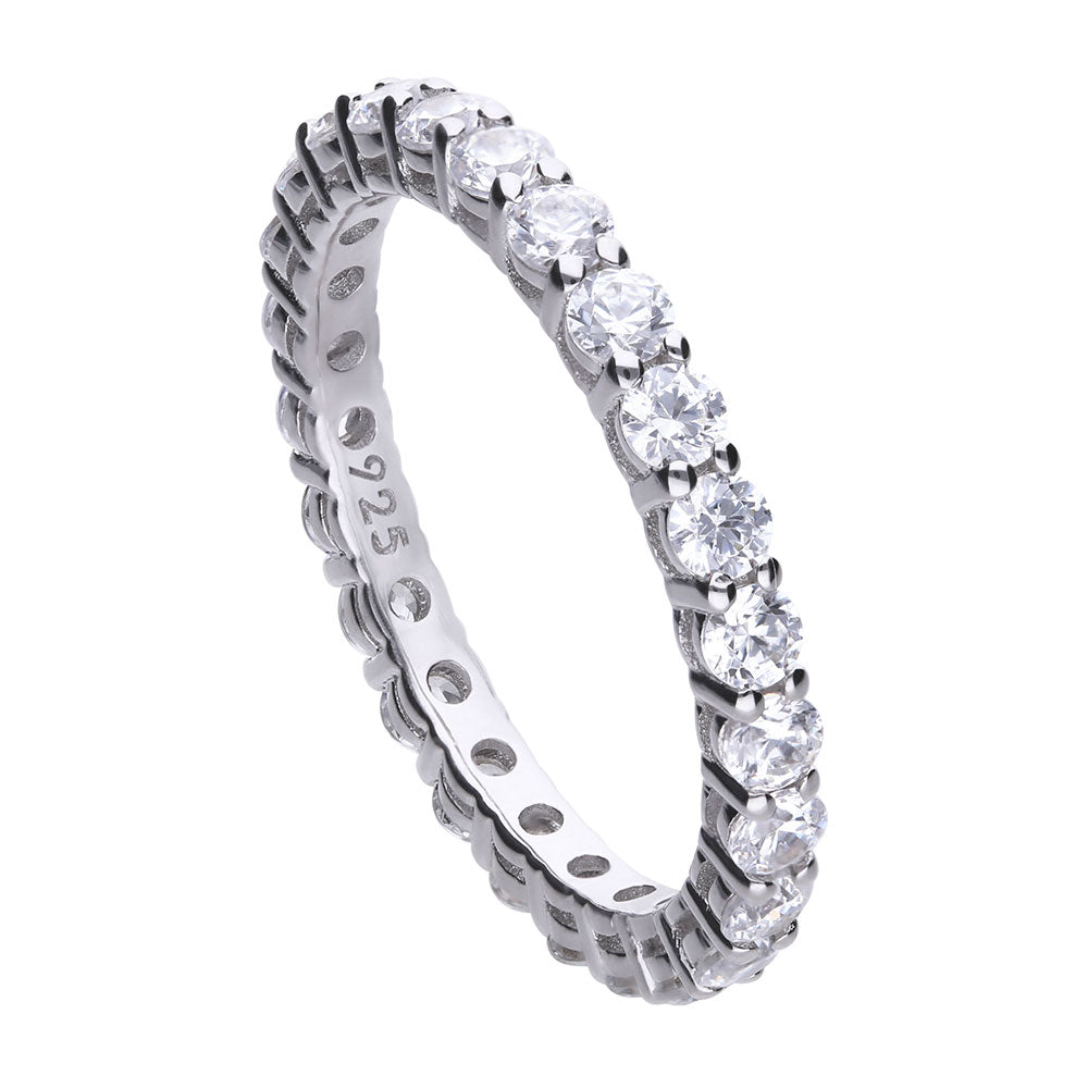 eternity diamonfire zirconi bianchi argento 925 palladio con copertura platino e rodiatura finale.