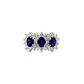 Anello Donna Mirco Visconti Trilogy Oro Bianco Diamanti Zaffiro