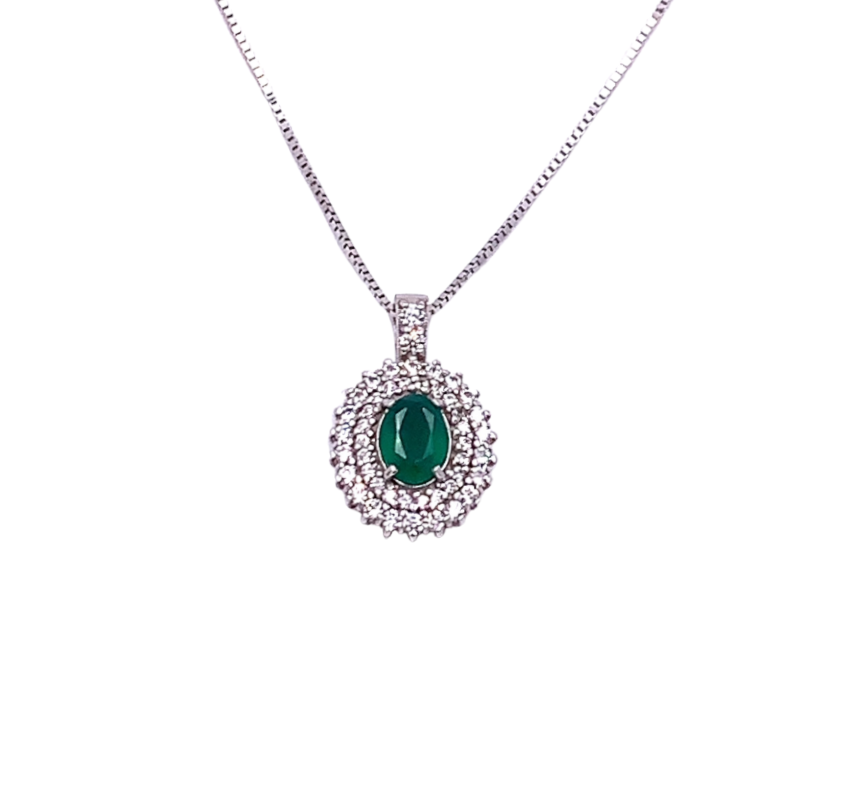 Women's White Gold Necklace with fantasy pendant