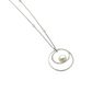 Collana Donna Perla Cerchio Oro Bianco e Diamanti