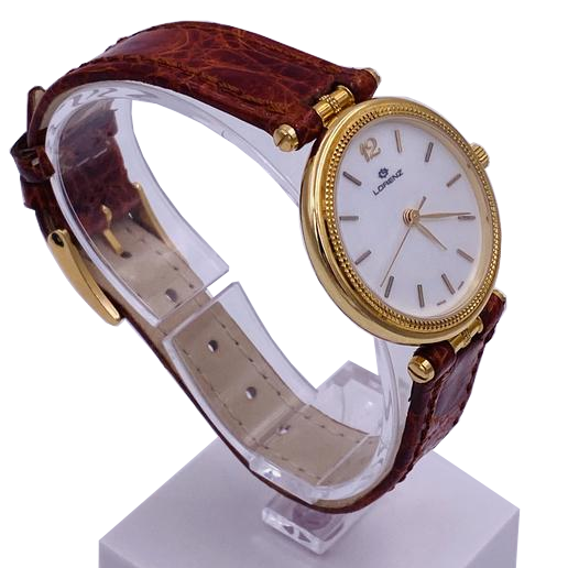 Orologio Donna Lorenz oro giallo cinturino in pelle Gioielleria Zambon