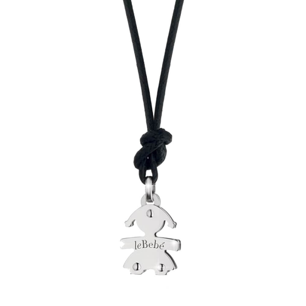 Collana Ciondolo Le Bebè Oro Bianco Bimba I mini LBB048N