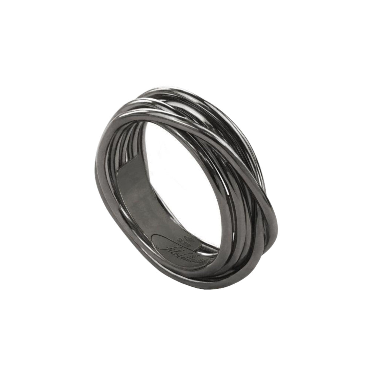 anello filo della vita collezione rock filo spesso unico filo avvolto a mano per creare un gioiello unico artigianale. anello in argento 925/1000 con brunitura.