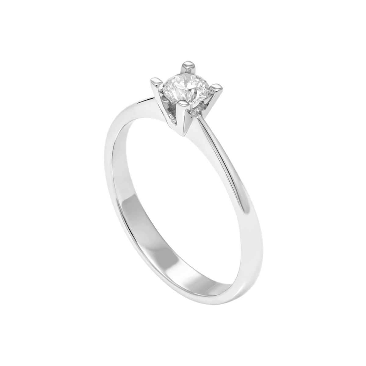 Dluce Solitaire Woman Ring White Gold and Diamonds