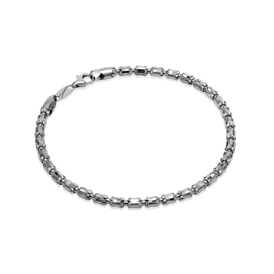 Bracciale Uomo Desmos Argento Brunito Barrel Crystal