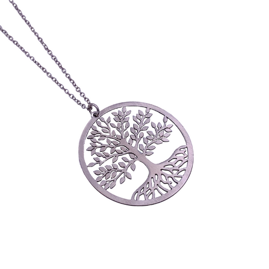 collana donna albero della vita pendente argento. Visuale particolare ciondolo.