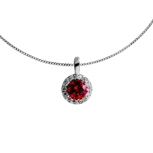 Diamondfire Royal Blue Stone Silver Necklace