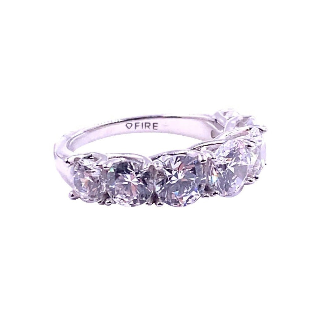 anello bridal diamonfire argento 925 lega palladio platino rodio con zirconi bianchi a scalare.