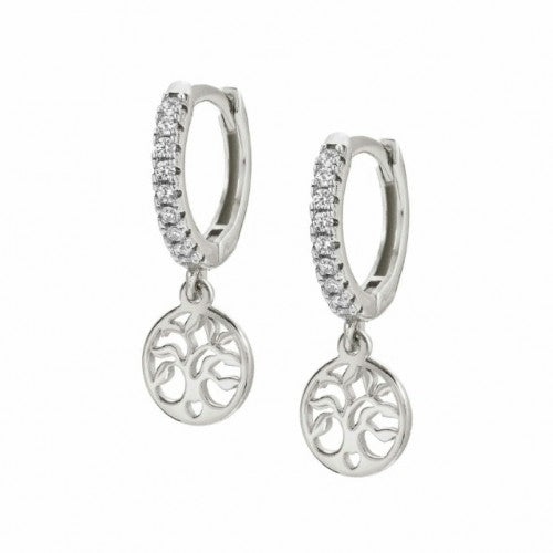 Women's Earrings Silver Nomination Circle Tree of Life