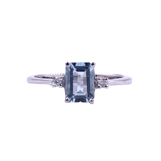 Anello Mirco Visconti oro diamanti e Acquamarina