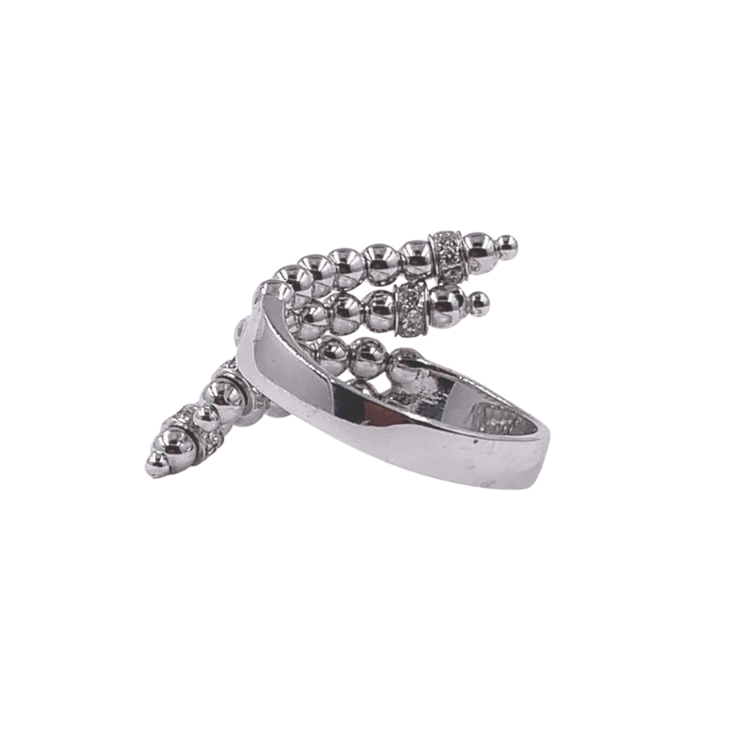 Anello Fantasia Oro Bianco e Diamanti