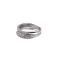 Anello Fantasia Oro Bianco e Diamanti Pavé