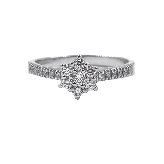 Mirco Visconti Fantasia Fiore ring in white gold and diamonds