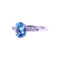Mirco Visconti White Gold Ring Diamonds and Aquamarine